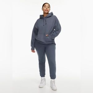 Aritzia TNA Cozy Fleece Boyfriend Sweatpants | GD Echo Grey, S